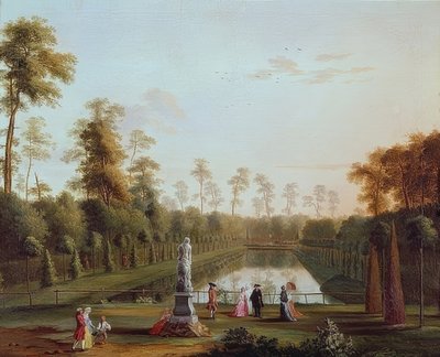 Bassenget i dyrehagen av Jacob Philipp Hackert