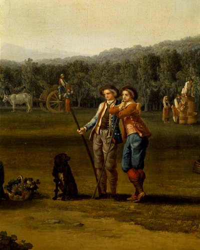 Høst i Carditello, av Jacob Philipp Hackert, detalj av Jacob Philippe Hackert