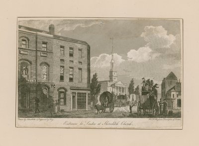 Inngang til London ved Shoreditch Church av Jacob Schnebbelie