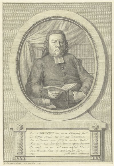 Portrett av Hermanus Adrianus Bruining av Jacob Schwartzenbach