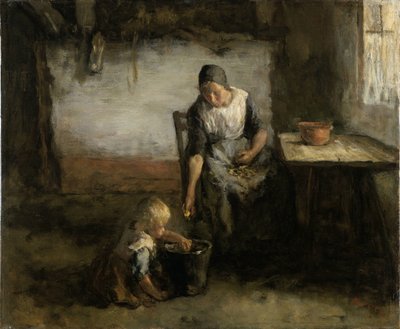 Kvinne som skreller poteter av Jacob Simon Hendrik Kever