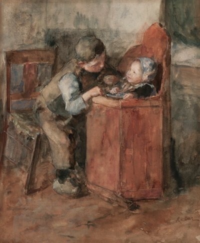Brotherly Love (wc på papir) av Jacob Simon Kever