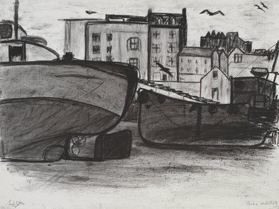 Tenby, 1994 (kull på papir) av Jacob Sutton