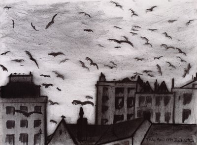 Tenby, 1994 (kull på papir) av Jacob Sutton
