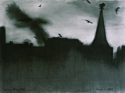 Tenby, 1994 (kull på papir) av Jacob Sutton