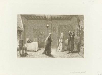 Figurer i et indre kammer i et slott av Jacob Taanman
