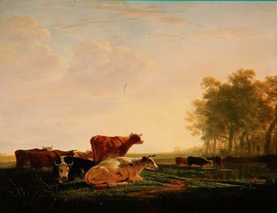 Storfe i et landskap av Jacob Van Stry