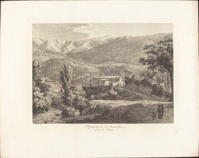 Ospitaletto di San Francesco, utenfor Subiaco av Jacob Wilhelm Mechau