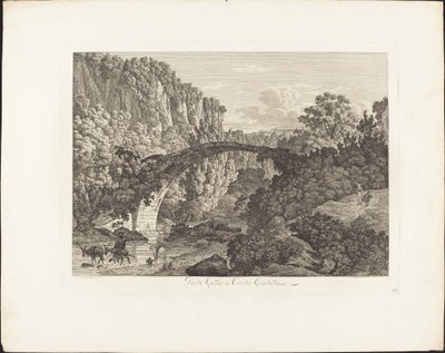 Celio-broen i Civita Castellana av Jacob Wilhelm Mechau