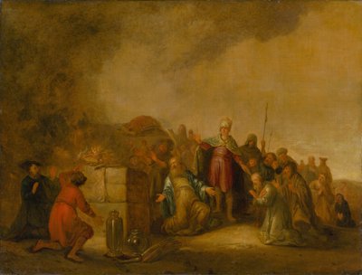 Elias offer på Karmelfjellet, 1600-tallet. av Jacob Willemsz de Wet the Elder