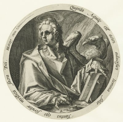 Evangelist Johannes De fire evangelistene (serietittel) av Jacob de Gheyn (II) (attributed to)