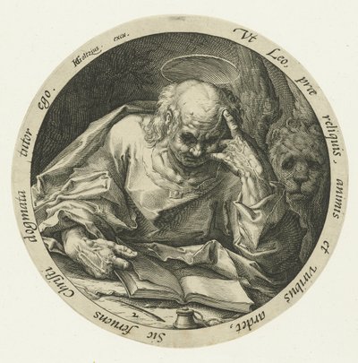 Evangelist Mark De fire evangelistene (serietittel) av Jacob de Gheyn (II) (attributed to)