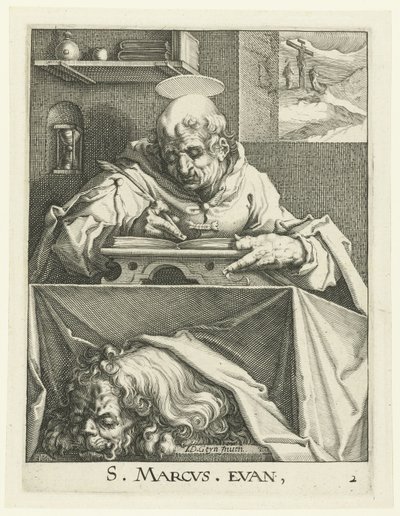Evangelist Mark De fire evangelistene (serietittel) av Jacob de Gheyn (II) (workshop of)