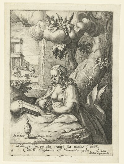Maria Magdalena som en angrende synder Åtte angrende syndere fra Det gamle og det nye testamentet (serietittel) av Jacob de Gheyn (II) (workshop of)
