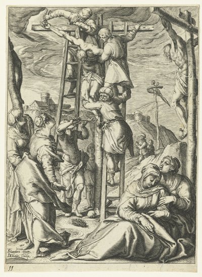 Nedstigningen fra korset Kristi lidelse (serietittel) av Jacob de Gheyn (II)