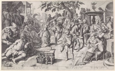 Den fortapte sønnen sløser bort pengene sine av Jacob de Gheyn (II)