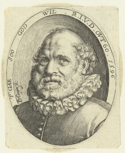 Portrett Rutgaert Jansz. i en alder av 60 av Jacob de Gheyn (II)