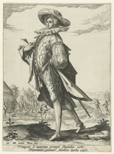 kasserer Offiserer og soldater (serietittel) av Jacob de Gheyn (II)