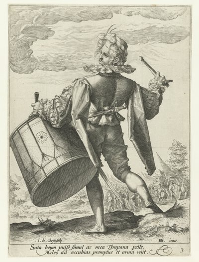 Trommeslageroffiserer og soldater (serietittel) av Jacob de Gheyn (II)