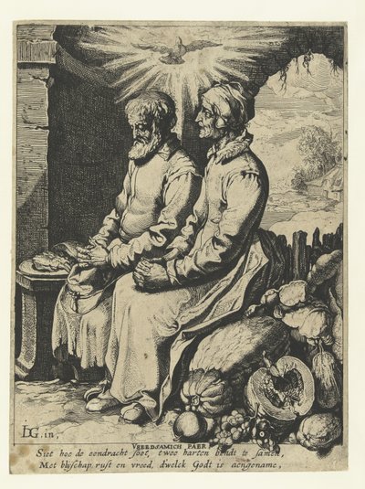 Gammelt par ber Vreedsamich paer (tittel på objekt) av Jacob de Gheyn (III)