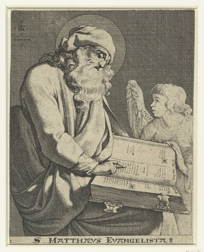 Evangelist Mattheüs S. Matthaeus Evangelista (tittel på objekt) av Jacob de Gheyn (III)