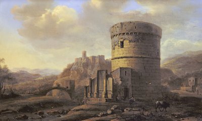 Romersk landskap: Graven til Cecilia Metella av Jacob de Heusch