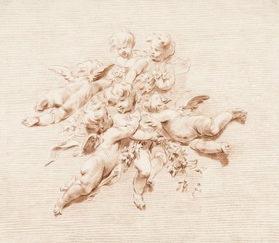 En gruppe engler. av Jacob de Wit