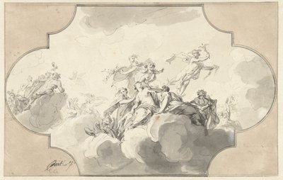 Mercury stjeler Venus sitt belte av Jacob de Wit