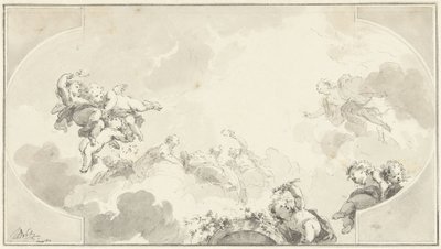 Design av takmaleri av Jacob de Wit