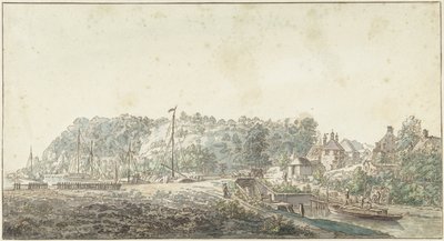 Slusen ved Grebbe mellom Rhenen og Wageningen av Jacob van Liender