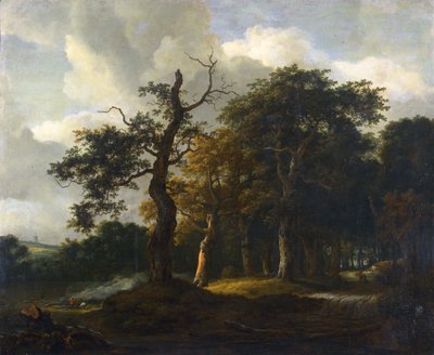 En vei gjennom en eikeskog av Jacob van Ruisdael