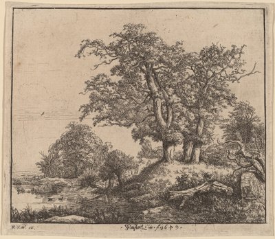 De tre eikene av Jacob van Ruisdael