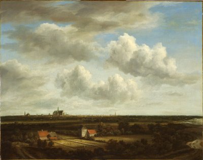 Utsikt over blekefelt nær Haarlem av Jacob van Ruisdael