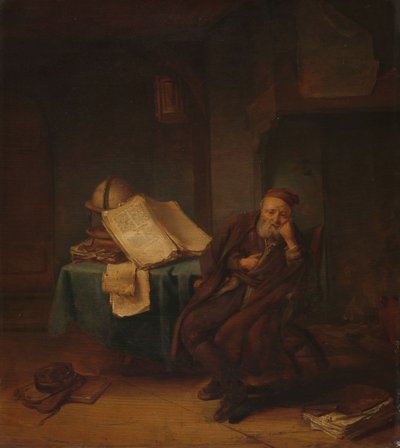 Filosof i sitt studie av Jacob van Spreeuwen