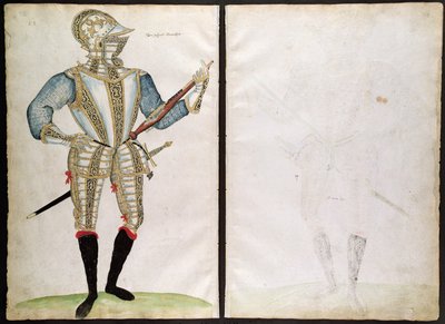 Suit of Armor for Sir John Smith, fra An Elizabethan Armourers Album av Jacobe Halder