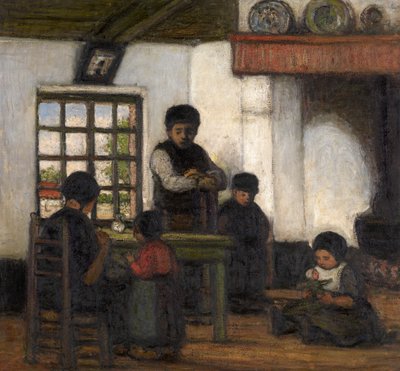 Interiør fra Campine (olje på lerret) av Jacobs Smits