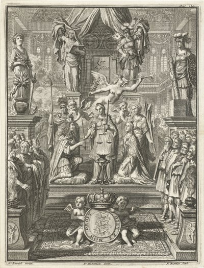Kroningen av William III og Mary Stuart, 1689 av Jacobus Baptist
