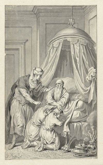 Jakob velsigner Manasse og Efraim av Jacobus Buys