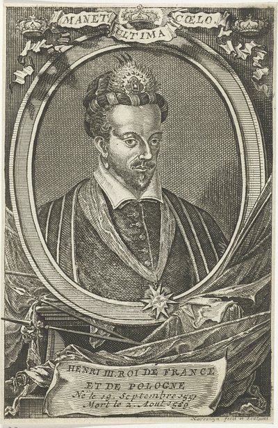 Portrett av Henrik III av Frankrike, konge av Polen og storhertug av Litauen av Jacobus Harrewijn