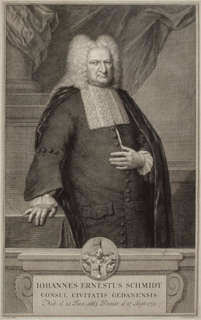 Johann Ernst Schmidt, ca. 1732 av Jacobus Houbracken