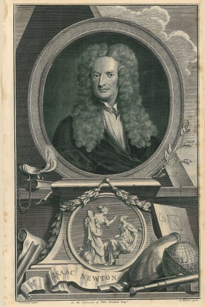 Sir Isaac Newton av Jacobus Houbracken