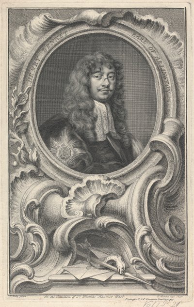 Henry Bennet, 1. jarl av Arlington av Jacobus Houbraken