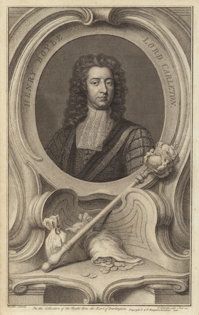 Henry Boyle, 1st Baron Carleton, anglo-irsk politiker av Jacobus Houbraken