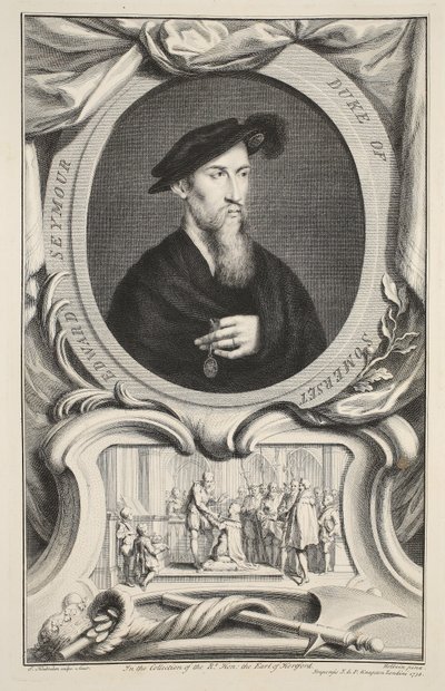 Portrett av Edward Seymour, hertugen av Somerset, illustrasjon fra 