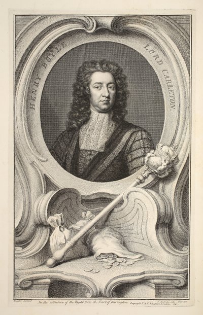 Portrett av Henry Boyle, Lord Carleton, illustrasjon fra 