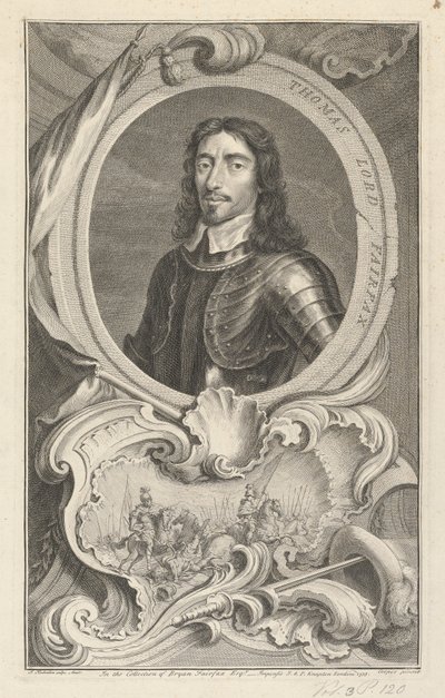 Thomas Fairfax, 3. Lord Fairfax av Cameron av Jacobus Houbraken