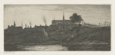 Utsikt over en by av Jacobus Ludovicus Cornet