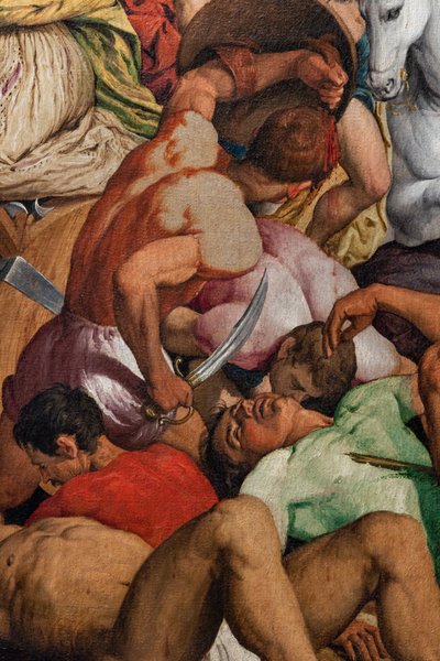 Martyrdøden til St. Katarina av Alessandria, detalj av Jacopo (1510-92) Bassano