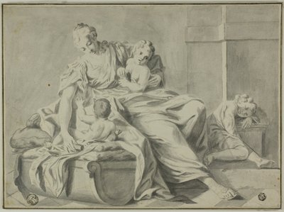 Mor og tre barn av Jacopo Amigoni