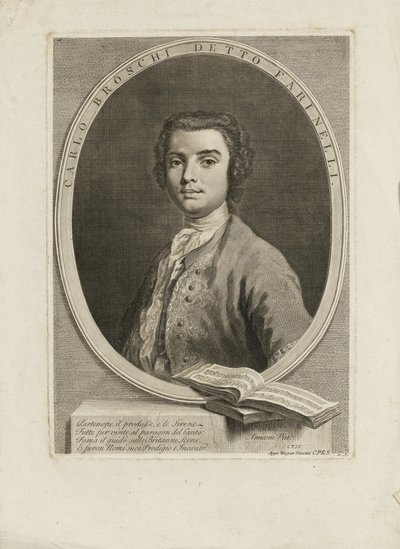 Portrett av sangeren Farinelli Carlo Broschi 1705-1782, 1735 av Jacopo Amigoni
